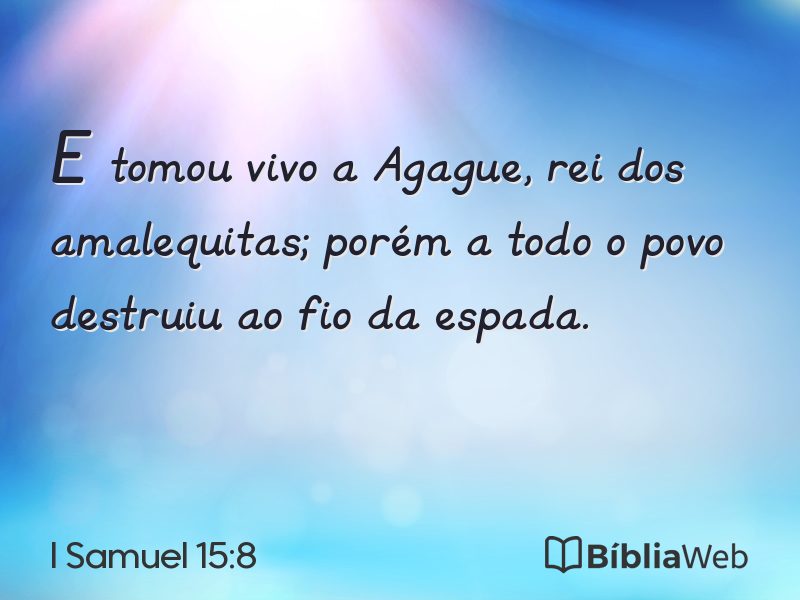 I Samuel 15:8 em imagem para compartilhar