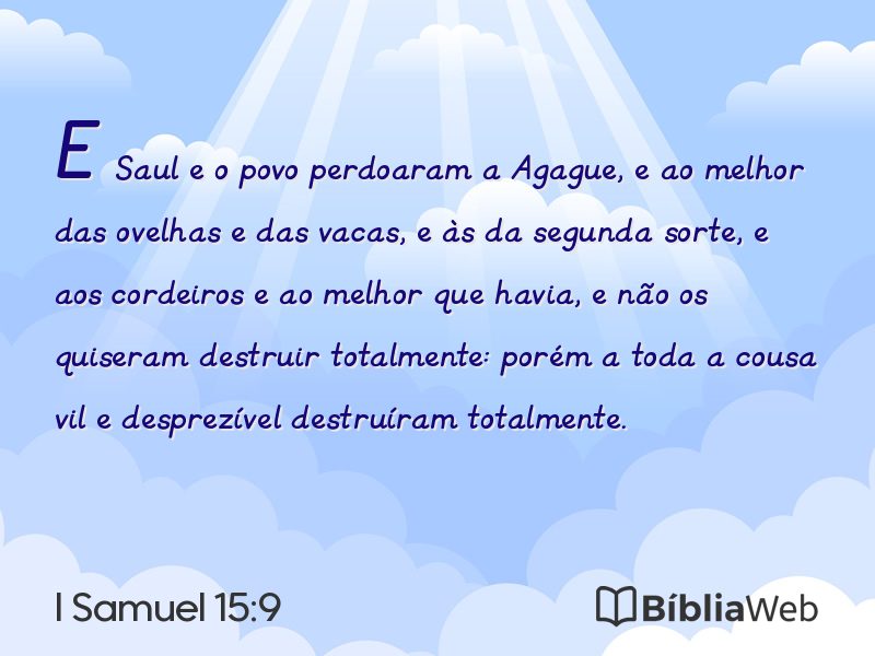 I Samuel 15:9 em imagem para compartilhar