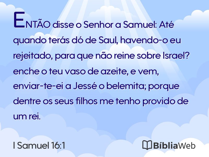 I Samuel 16:1 em imagem para compartilhar