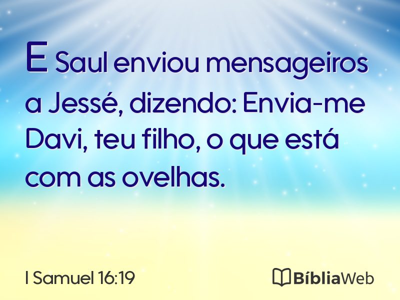 I Samuel 16:19 em imagem para compartilhar