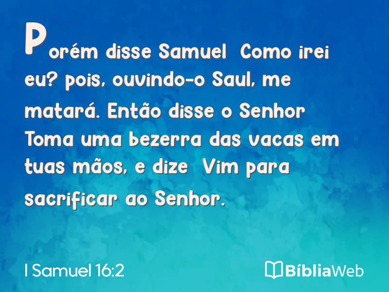 I Samuel 16:2 em imagem para compartilhar