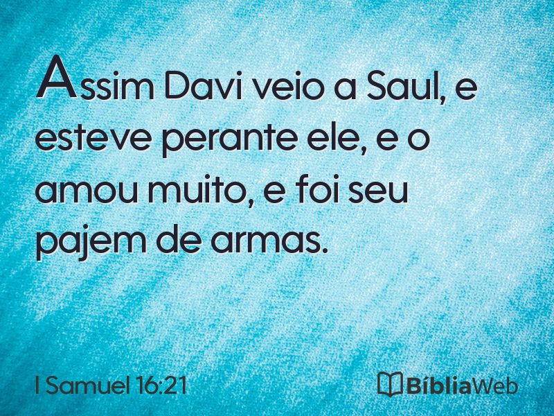 I Samuel 16:21 em imagem para compartilhar