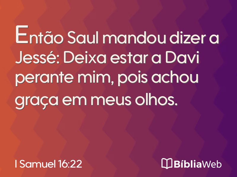 I Samuel 16:22 em imagem para compartilhar