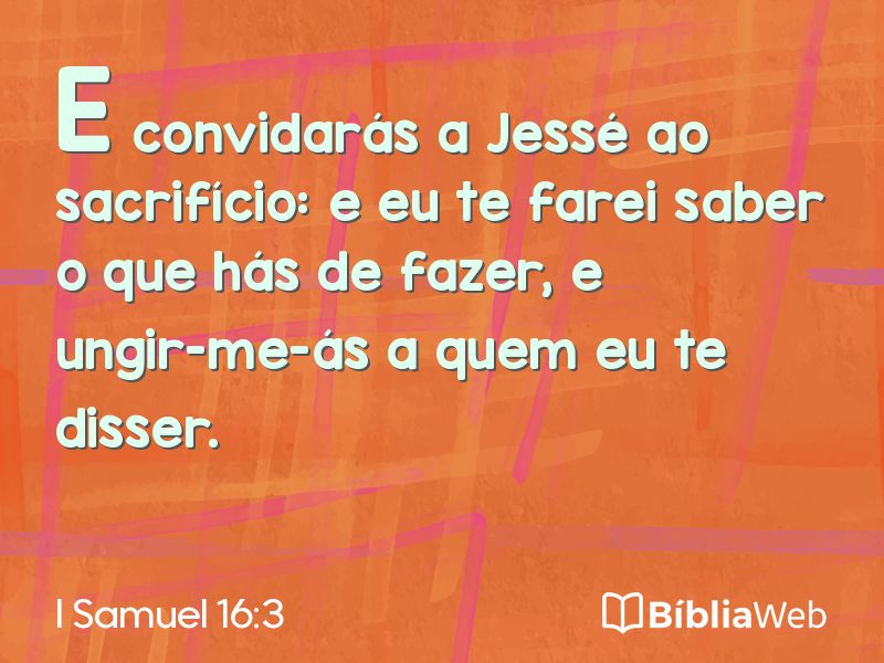 I Samuel 16:3 em imagem para compartilhar