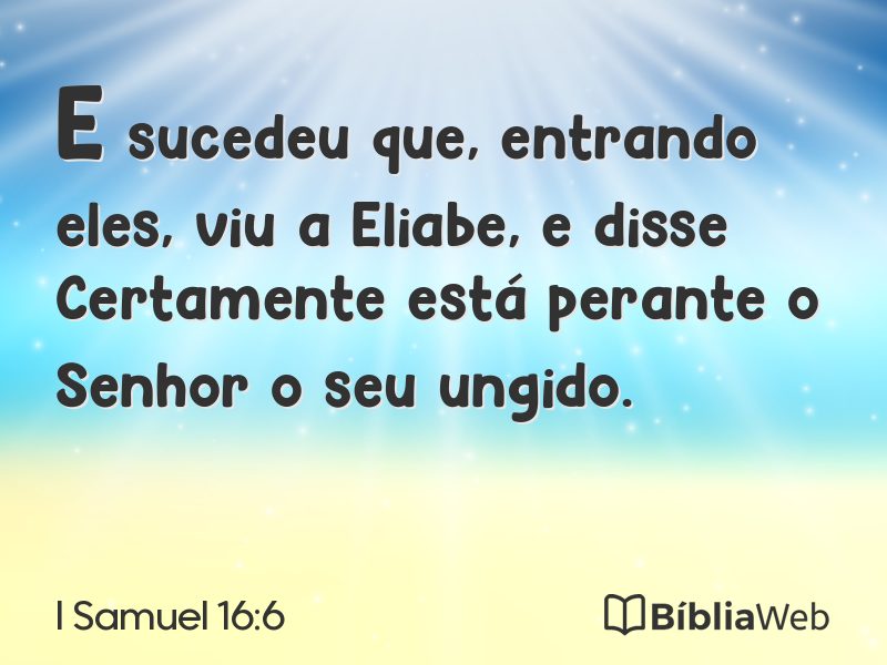 I Samuel 16:6 em imagem para compartilhar