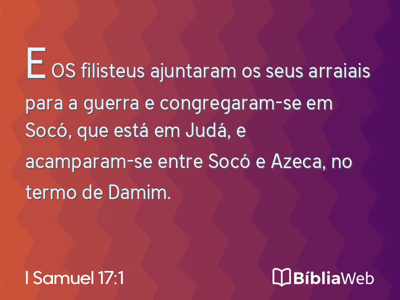 I Samuel 17:1 em imagem para compartilhar