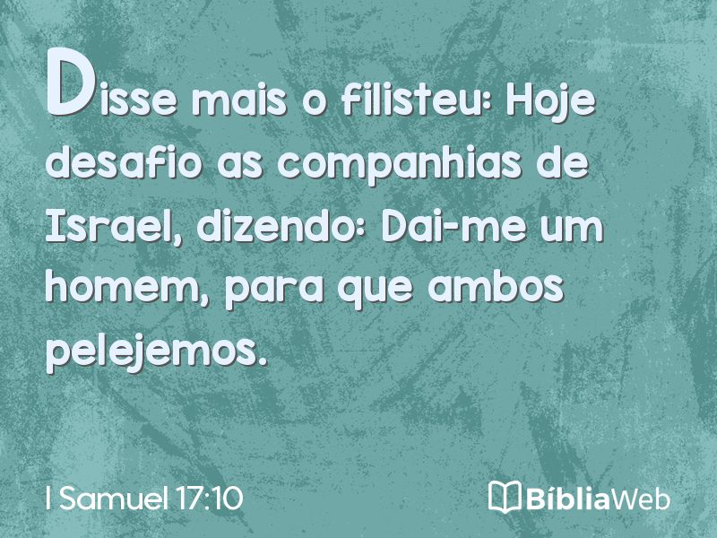 I Samuel 17:10 em imagem para compartilhar