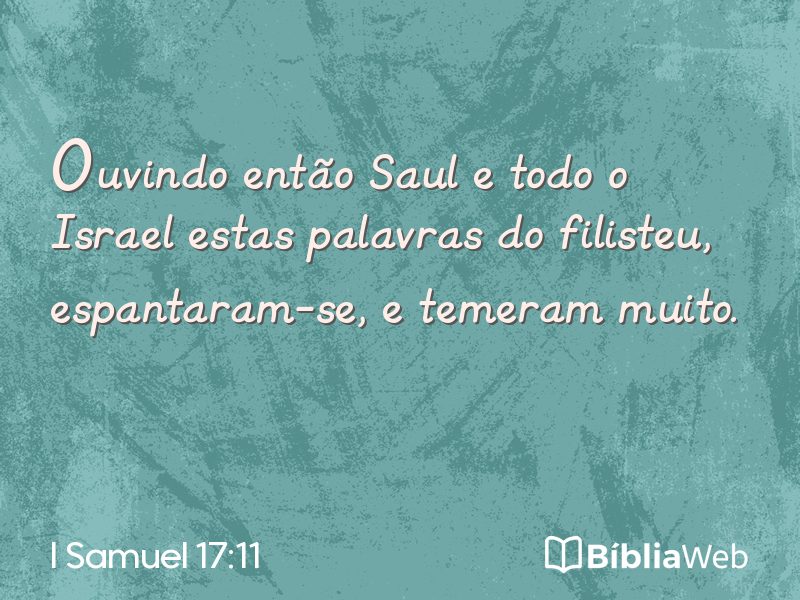 I Samuel 17:11 em imagem para compartilhar