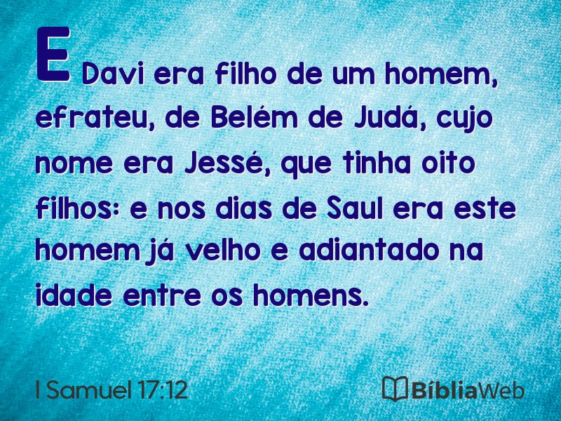 I Samuel 17:12 em imagem para compartilhar