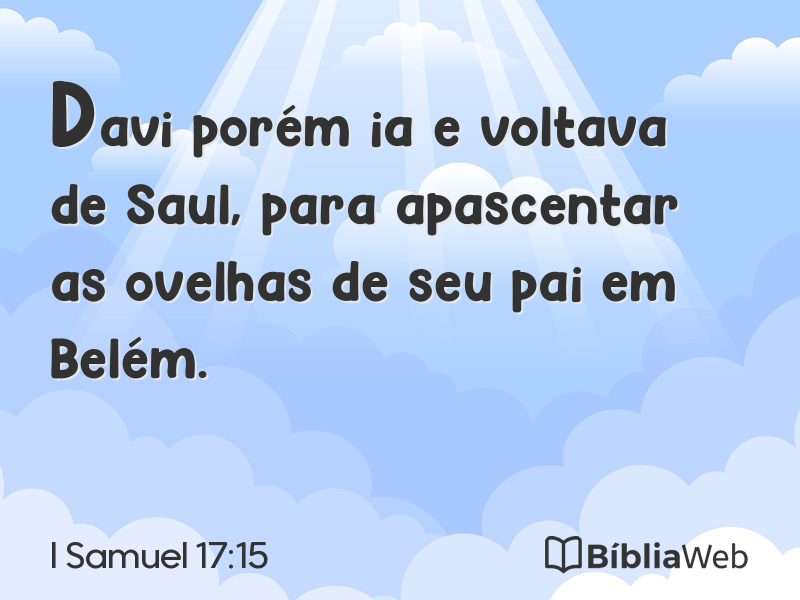 I Samuel 17:15 em imagem para compartilhar