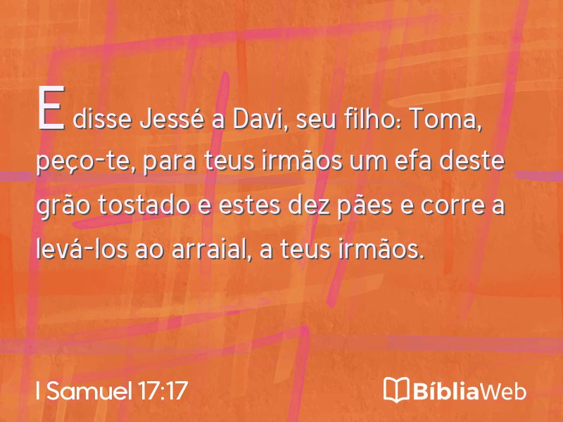 I Samuel 17:17 em imagem para compartilhar