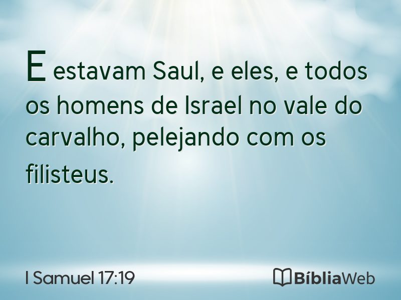 I Samuel 17:19 em imagem para compartilhar