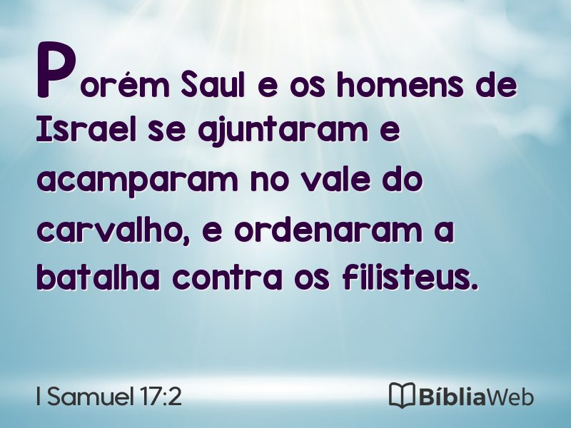 I Samuel 17:2 em imagem para compartilhar