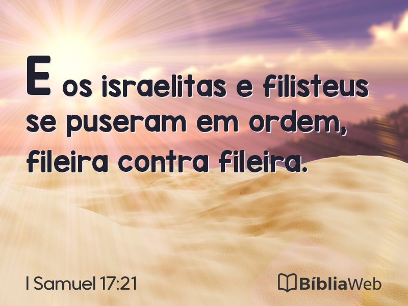 I Samuel 17:21 em imagem para compartilhar