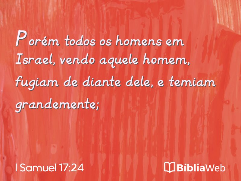 I Samuel 17:24 em imagem para compartilhar