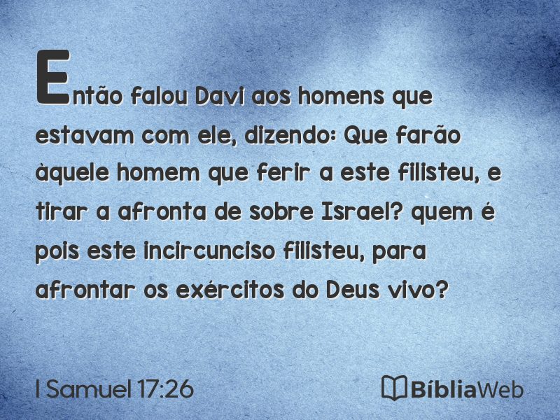 I Samuel 17:26 em imagem para compartilhar