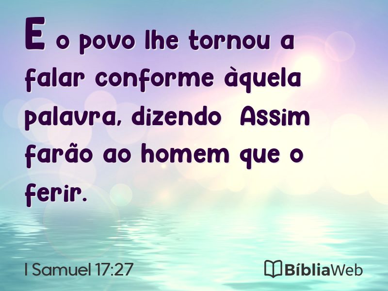 I Samuel 17:27 em imagem para compartilhar