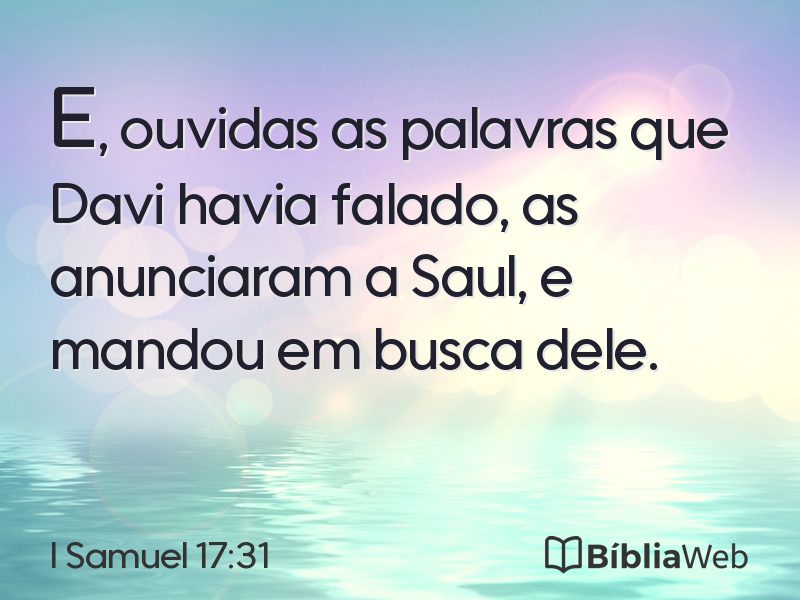 I Samuel 17:31 em imagem para compartilhar