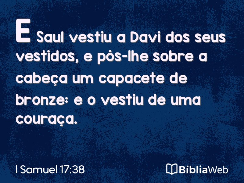 I Samuel 17:38 em imagem para compartilhar
