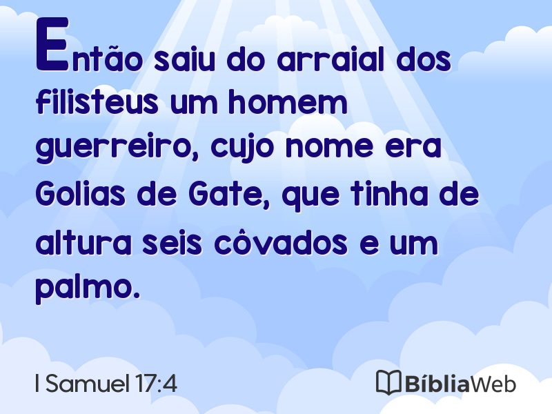 I Samuel 17:4 em imagem para compartilhar
