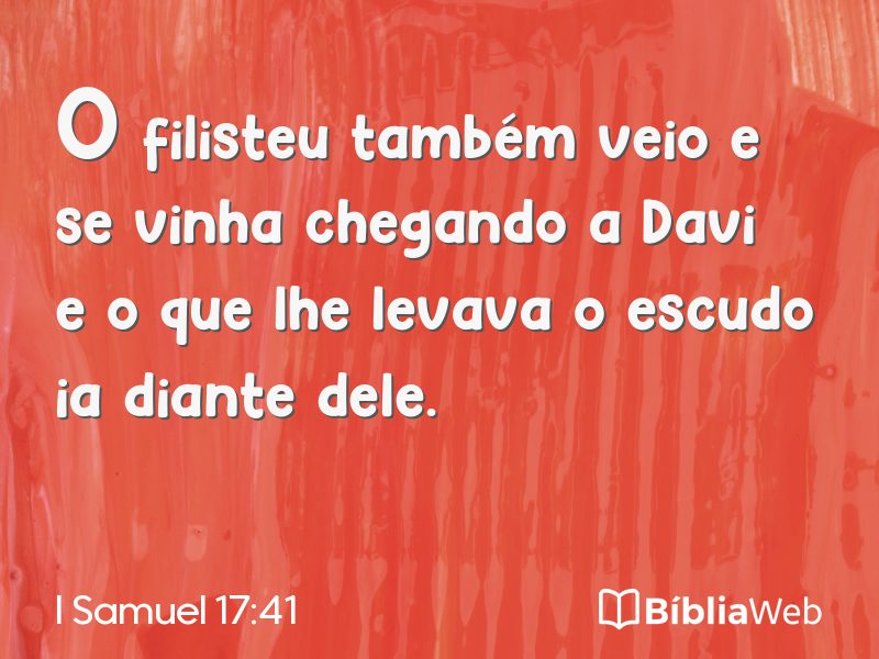 I Samuel 17:41 em imagem para compartilhar