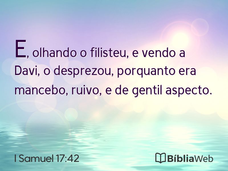 I Samuel 17:42 em imagem para compartilhar
