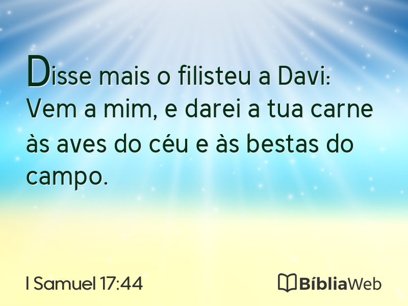 I Samuel 17:44 em imagem para compartilhar