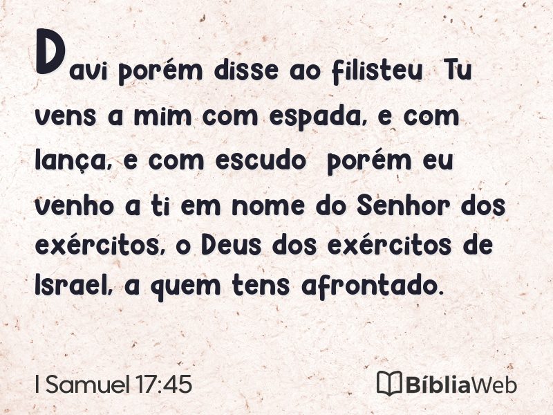 I Samuel 17:45 em imagem para compartilhar