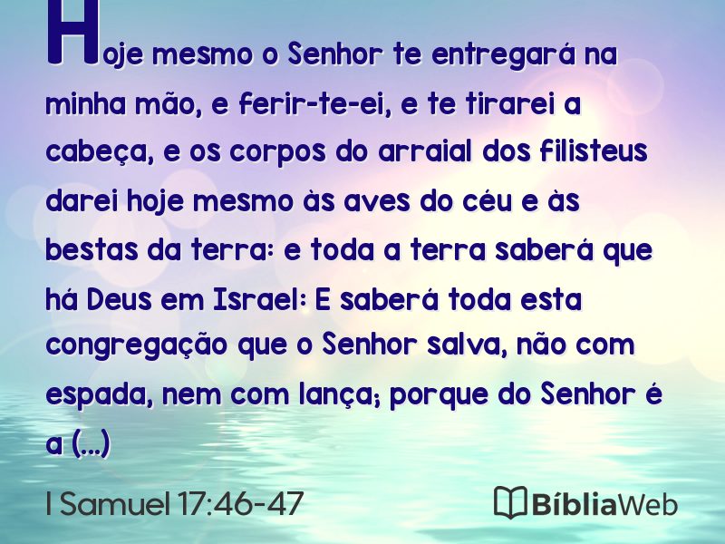 I Samuel 17:46-47 em imagem para compartilhar