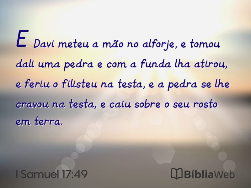 I Samuel 17:49 em imagem para compartilhar