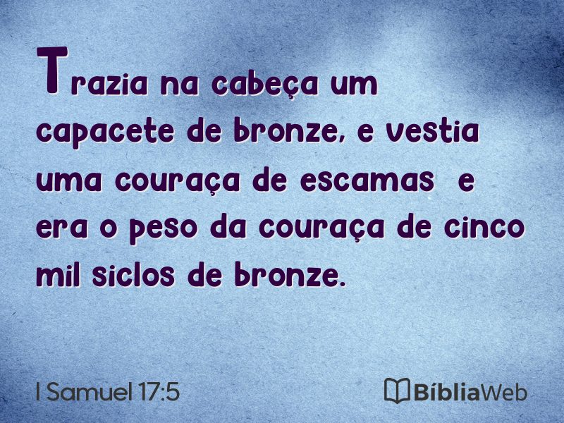 I Samuel 17:5 em imagem para compartilhar