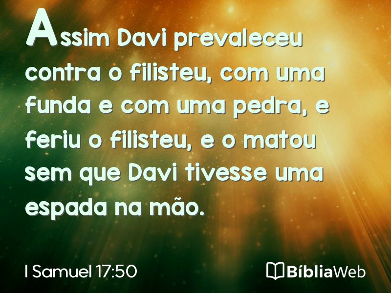 I Samuel 17:50 em imagem para compartilhar