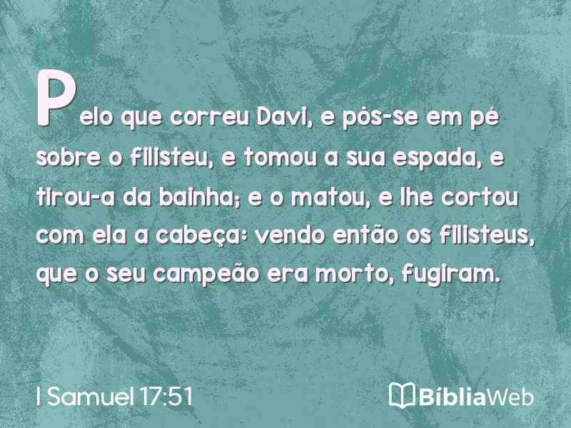 I Samuel 17:51 em imagem para compartilhar