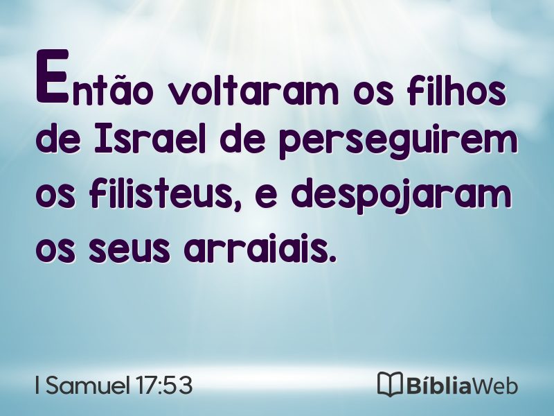 I Samuel 17:53 em imagem para compartilhar