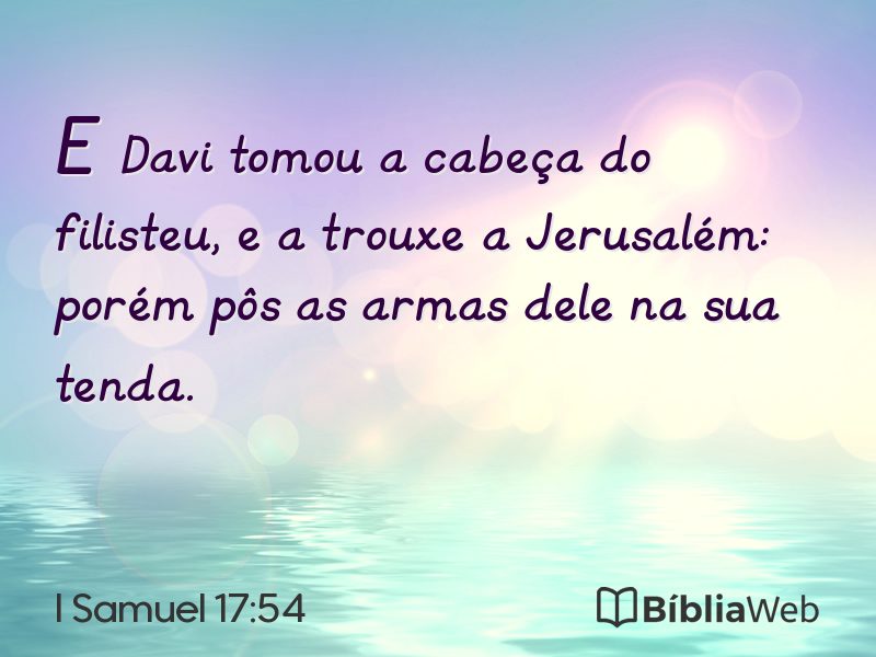 I Samuel 17:54 em imagem para compartilhar