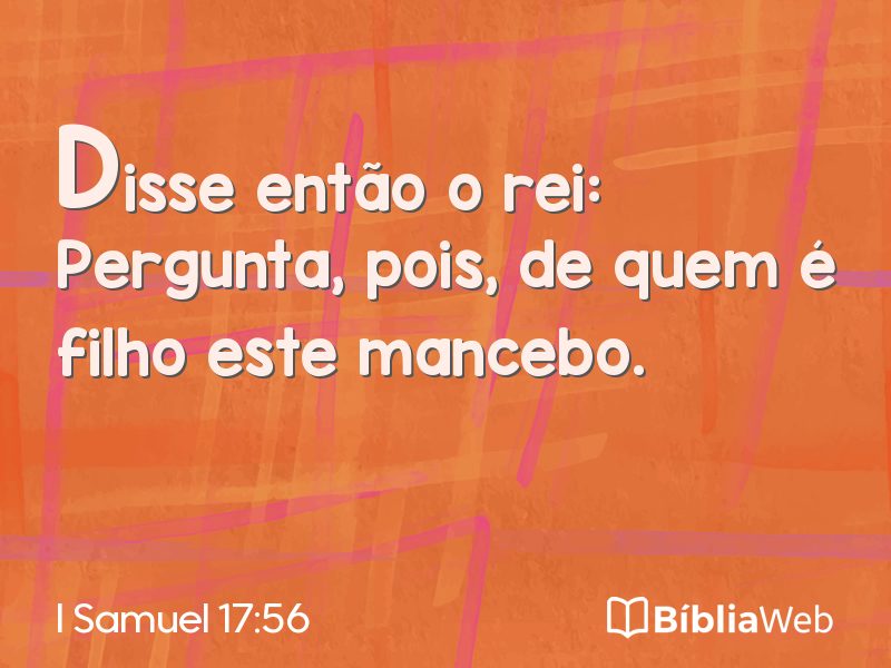 I Samuel 17:56 em imagem para compartilhar
