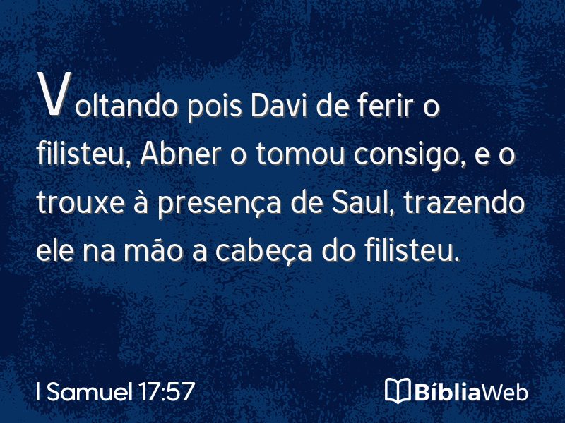 I Samuel 17:57 em imagem para compartilhar