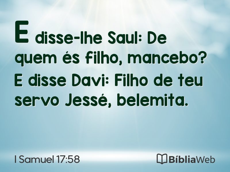 I Samuel 17:58 em imagem para compartilhar