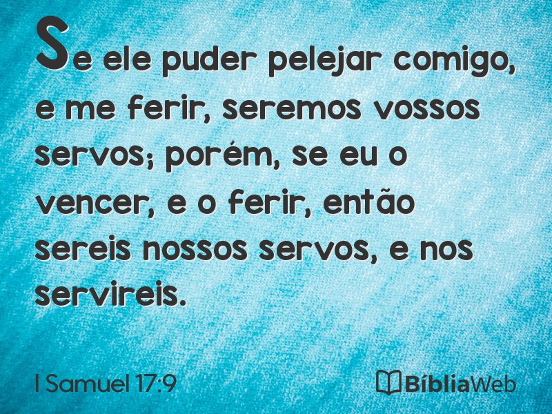 I Samuel 17:9 em imagem para compartilhar