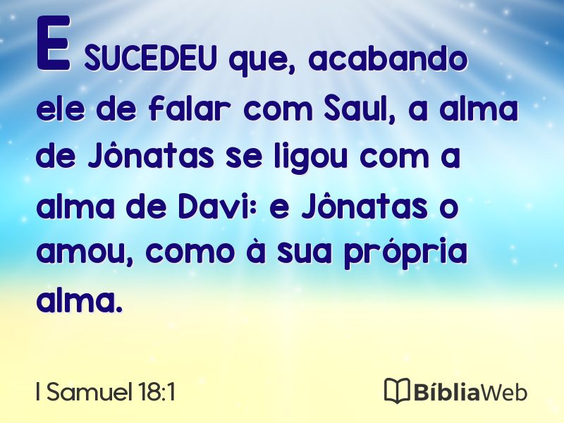 I Samuel 18:1 em imagem para compartilhar