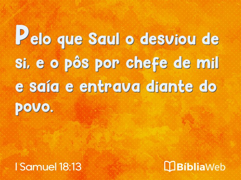 I Samuel 18:13 em imagem para compartilhar