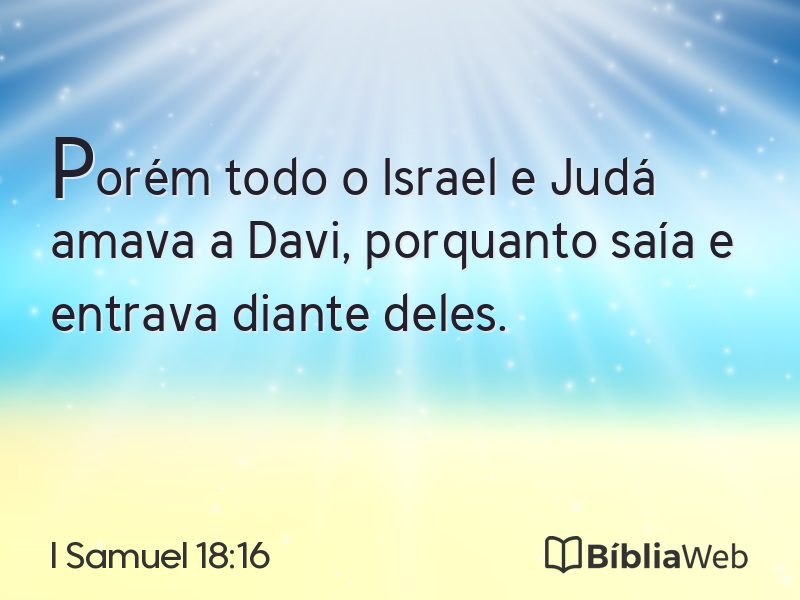 I Samuel 18:16 em imagem para compartilhar