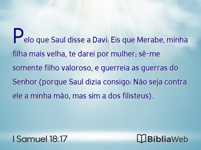 I Samuel 18:17 em imagem para compartilhar