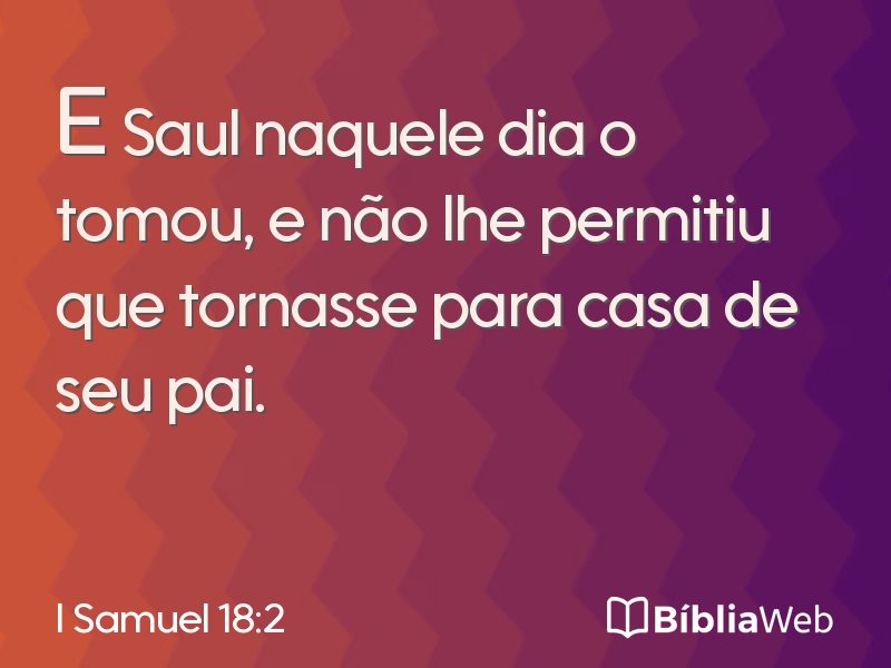 I Samuel 18:2 em imagem para compartilhar