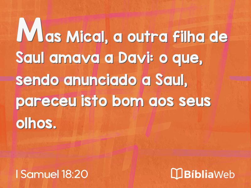 I Samuel 18:20 em imagem para compartilhar