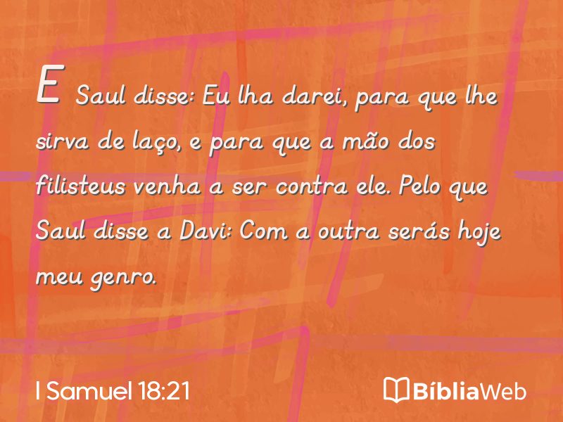 I Samuel 18:21 em imagem para compartilhar