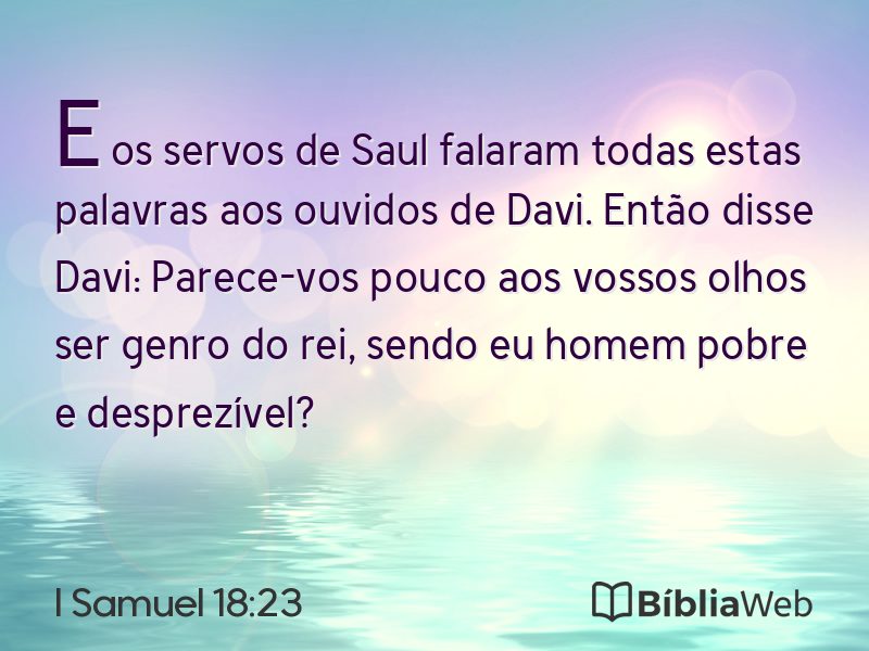 I Samuel 18:23 em imagem para compartilhar