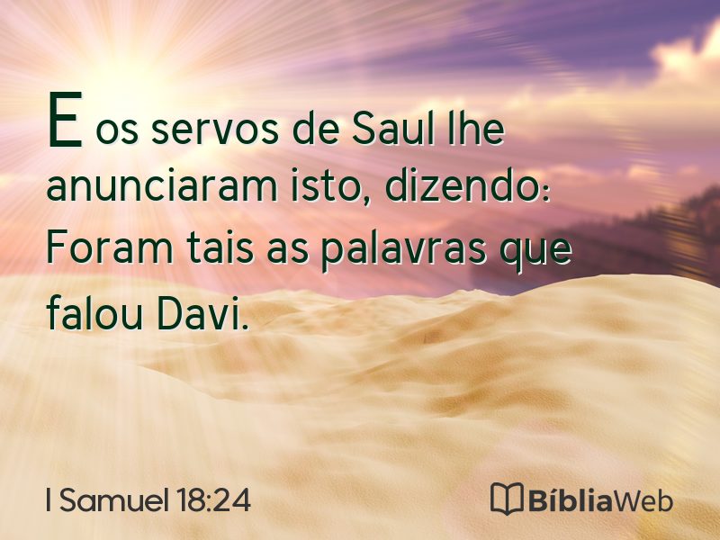 I Samuel 18:24 em imagem para compartilhar