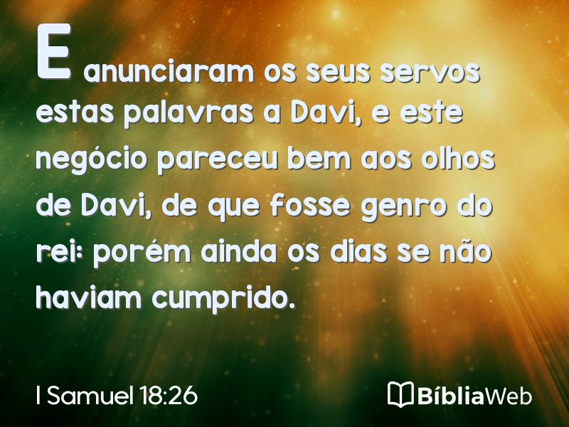 I Samuel 18:26 em imagem para compartilhar