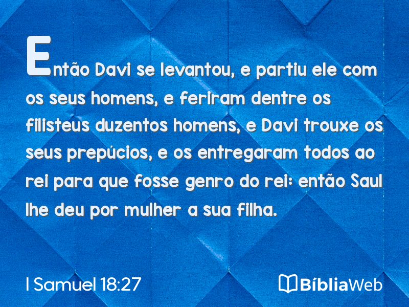 I Samuel 18:27 em imagem para compartilhar